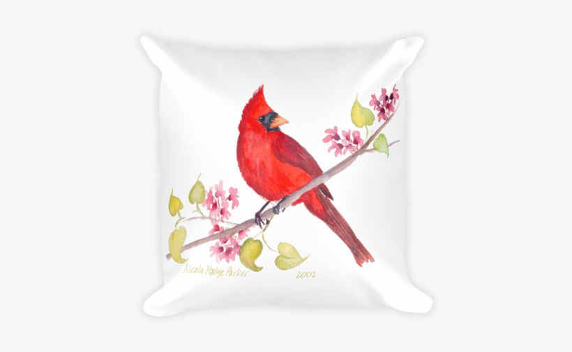 Cardinal Pillow 18"x18" - Canvas, transparent png #1434663