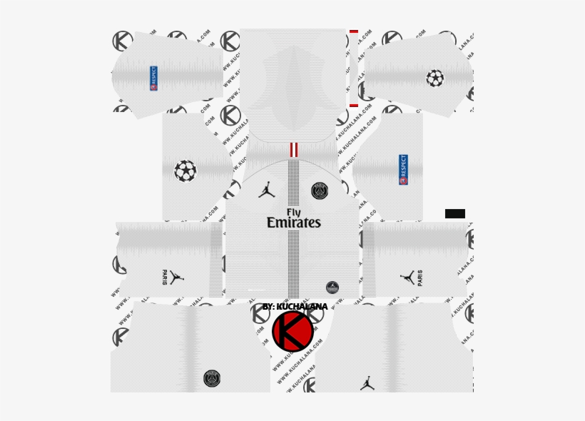 Jordan X Paris Saint-germain 2018/19 Kit - Dream League Soccer 2018 Portugal Kit, transparent png #1435117