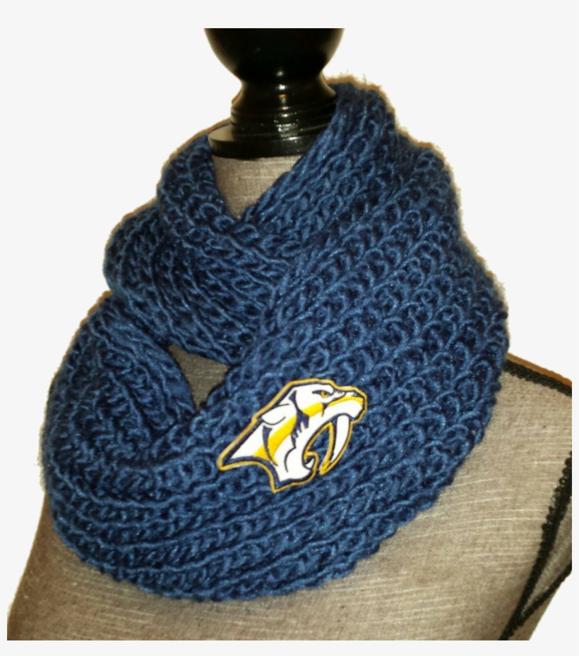 Nashville Predators Knit Cowl - Crochet, transparent png #1435209