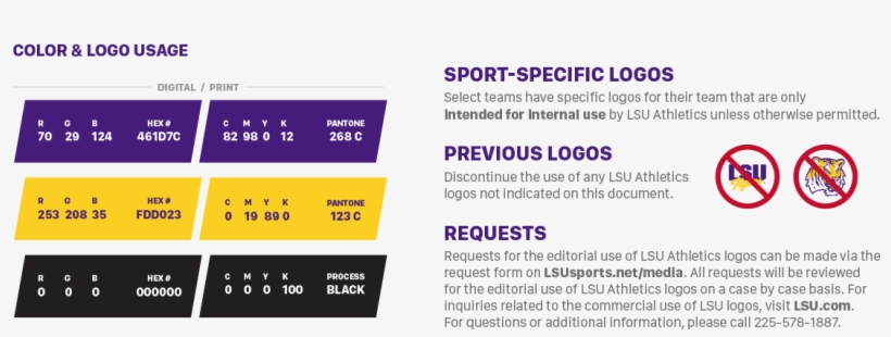 Lsu Athletics Brand Identity Guidelines - Document, transparent png #1435523