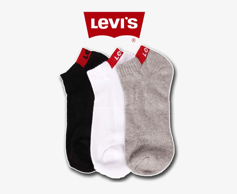~levis Ankle Socks Pack Of 3 Pairs Grey Black & White - Levis, transparent png #1435575