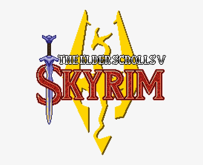 Skyrim Logo - The Elder Scrolls V: Skyrim, transparent png #1437771