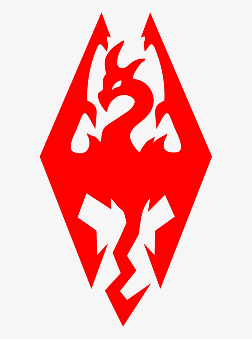 Skyrim Stylized Logo - Skyrim Dragon Tattoos, transparent png #1437827