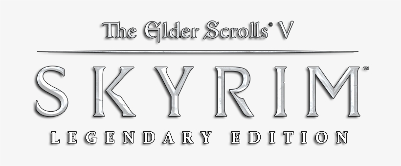 Skyrim Logo Png - Elder Scrolls V Skyrim Legendary Edition Logo Png, transparent png #1438221