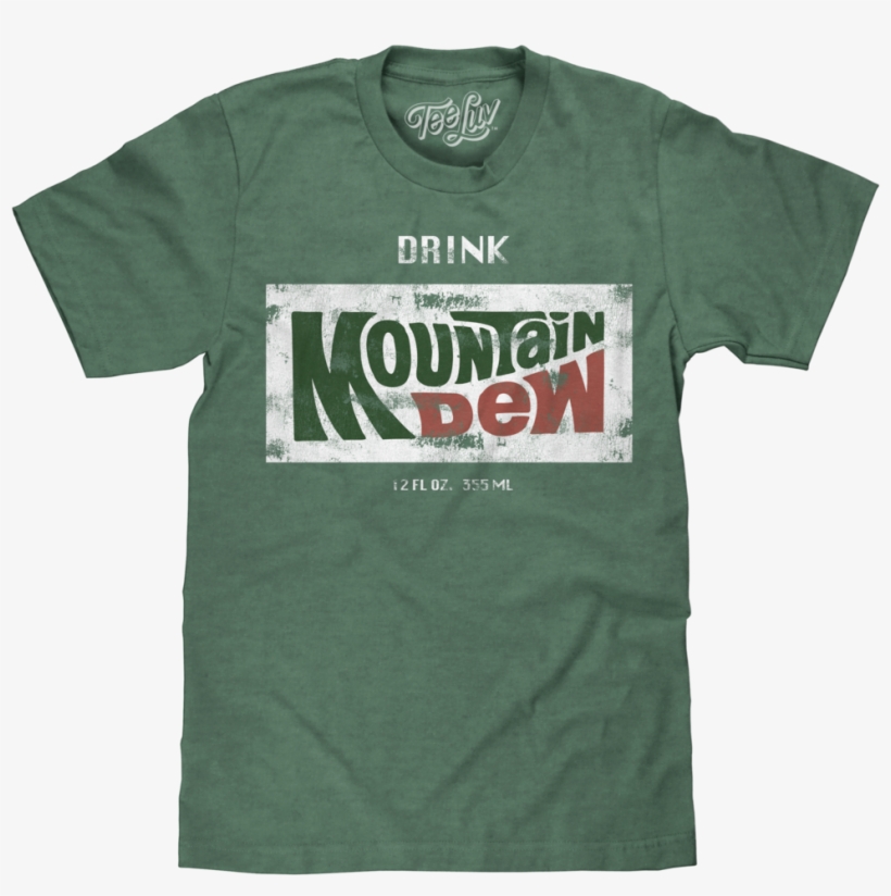 "drink Mountain Dew" Logo T-shirt - Tee Luv 20877-xl Dr. Pepper Logo T-shirt, Poly Cotton, transparent png #1438308