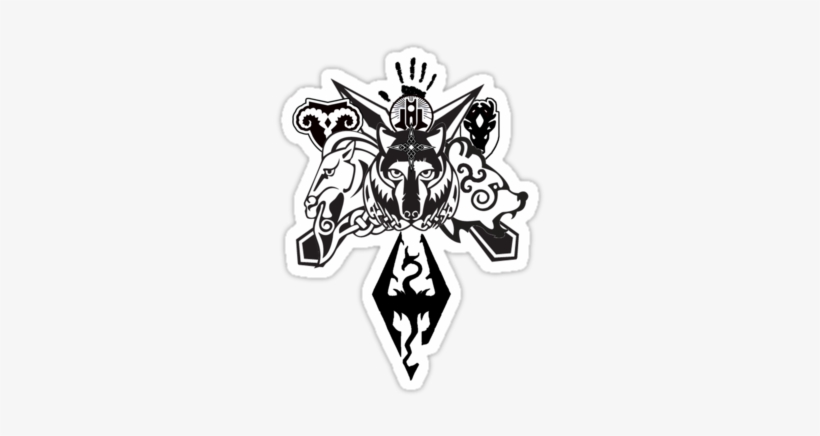 skyrim symbol black and white