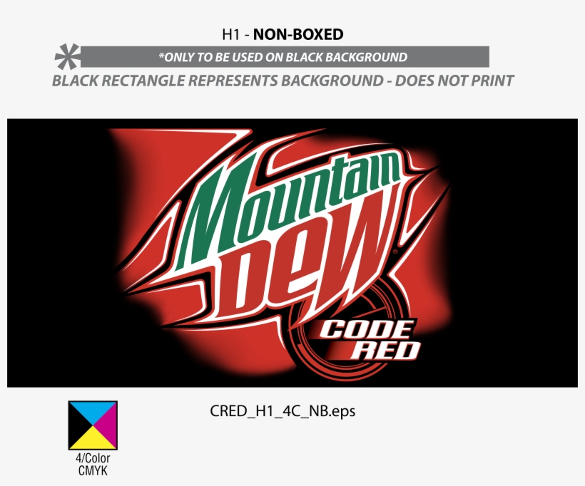 Mountain Dew Code Red Logo Png Transparent - Mountain Dew Red Logo, transparent png #1438600