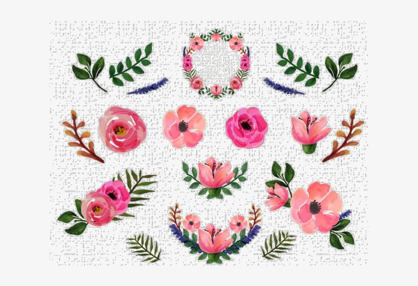 Water Color Clipart Pink Watercolor - Floral Watercolor Clipart Free, transparent png #1439825