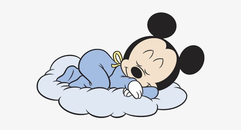 Sleeping Baby Clipart - Baby Mickey Mouse Colouring Pages, transparent png #1440063