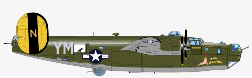 War Airplanes Clipart Backgrounds - B24 Clipart, transparent png #1440064