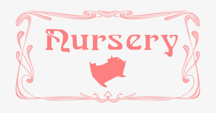 Pink Baby Nursery Sign - Pantry Vector, transparent png #1440224