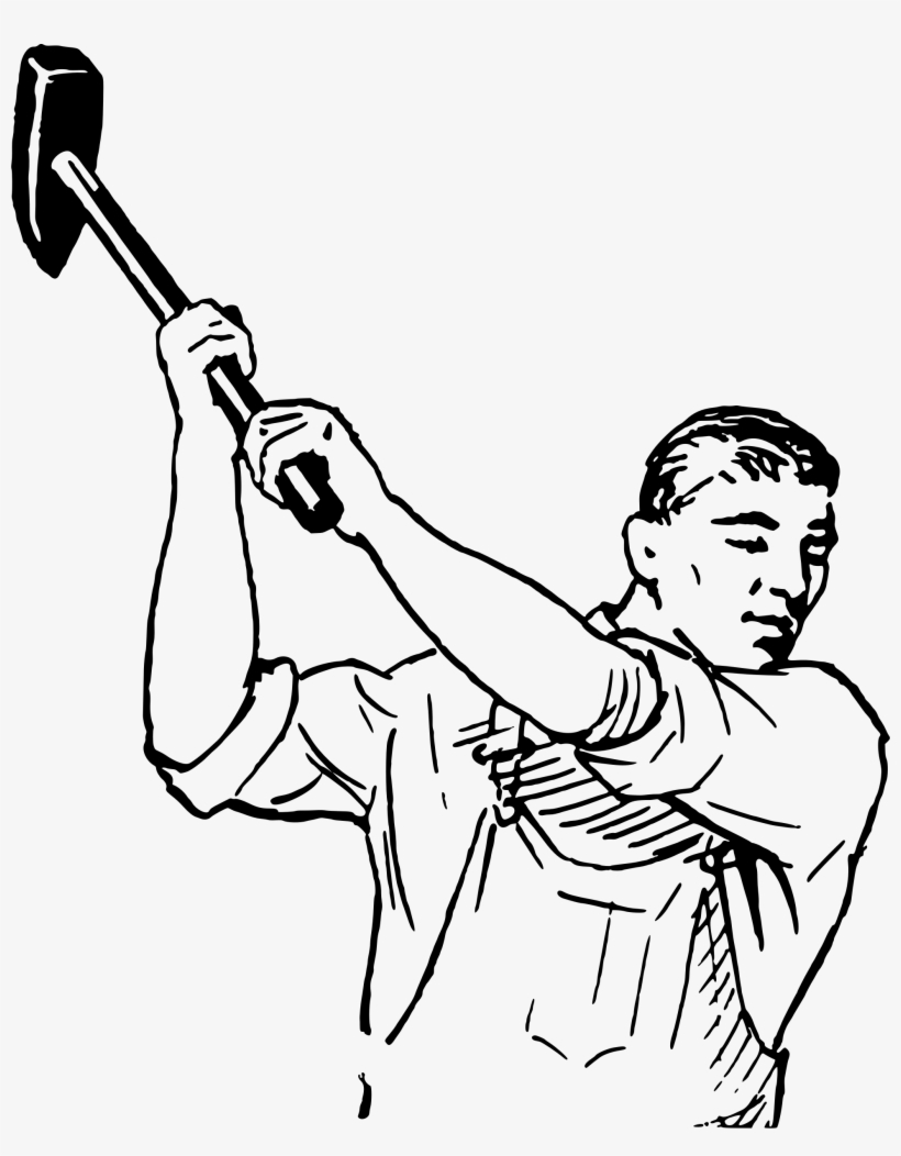 Free - Man With Sledgehammer Clipart, transparent png #1440464