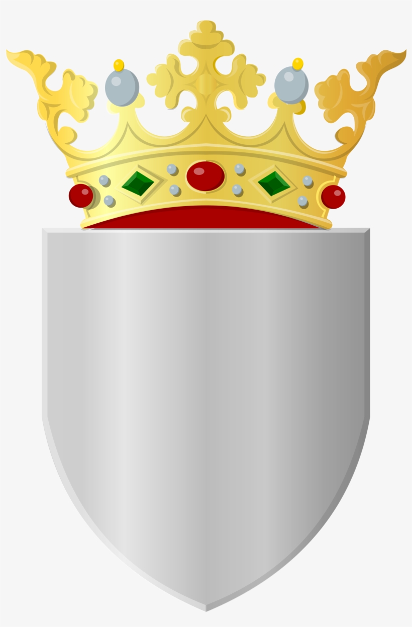 Silver Shield With Golden Crown - Shield Silver Png, transparent png #1440553