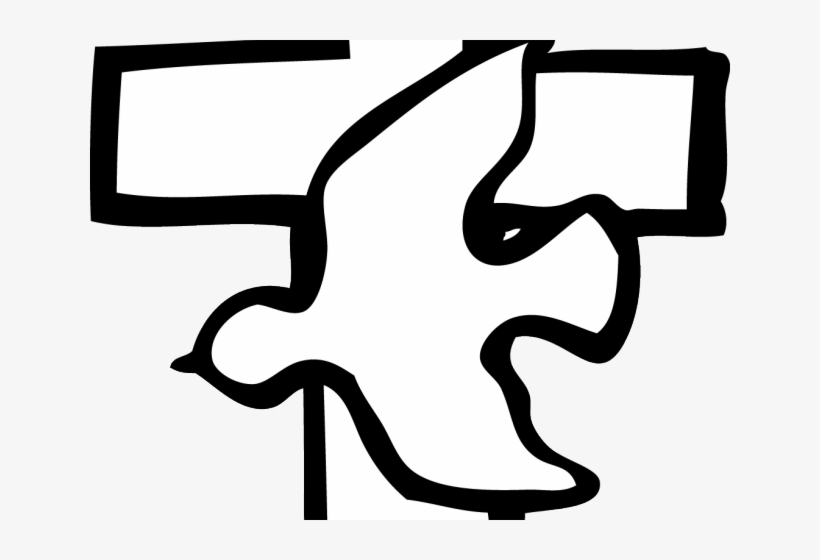 Red Cross Clipart Black And White - Baptism Clipart Black And White, transparent png #1440680