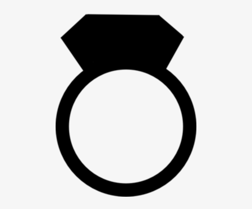 Diamond Ring Clipart - Black Ring Clipart, transparent png #1441623