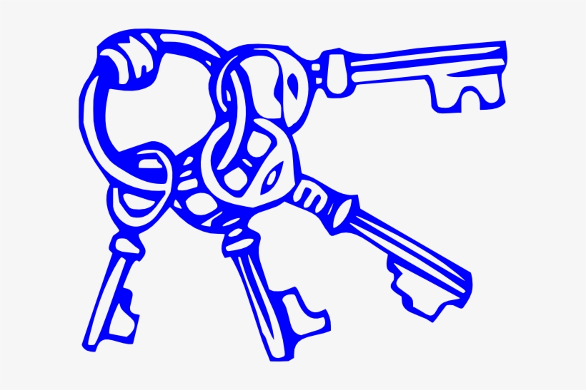 Blue Key Ring Svg Clip Arts 600 X 467 Px, transparent png #1442013
