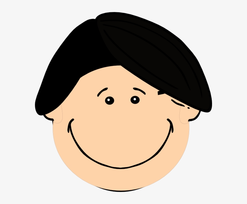 Smiling Dark Hair Boy Svg Clip Arts 588 X 598 Px, transparent png #1442126