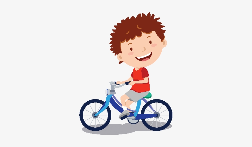 Download Free Printable Clipart And Coloring Pages - Boy On Bike Clipart, transparent png #1442198