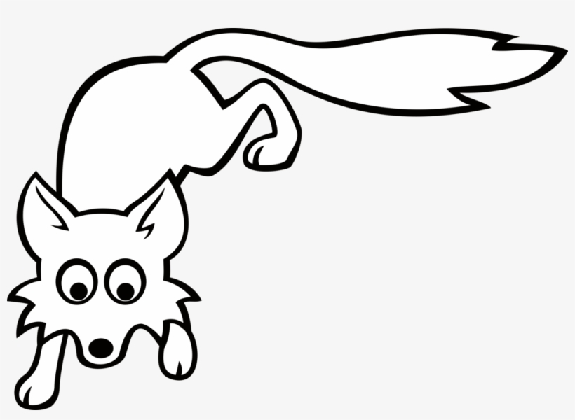 Outline Clipartblack Com Animal - Clip Art Fox Black And White, transparent png #1442244