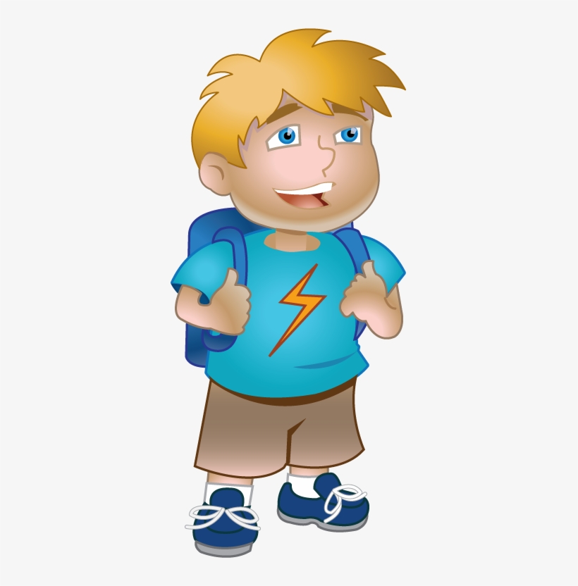 Graphic Royalty Free Stock Little Nice Free On Dumielauxepices - Boy Ready For School Clipart, transparent png #1442371