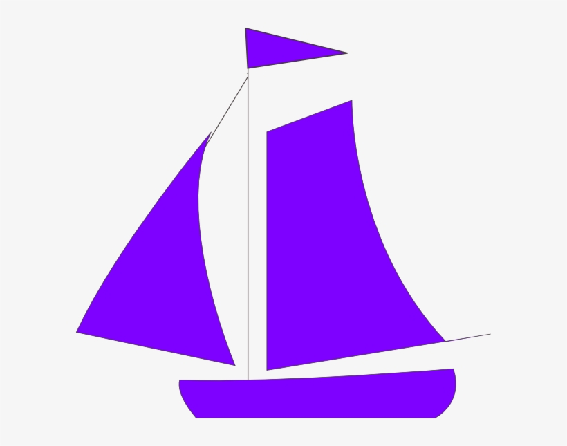 Boat Clipart Purple - Boat Clip Art, transparent png #1442372