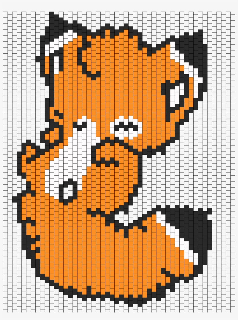 Pixel Art Fox Clipart Pixel Art Bead Pattern - Pixel Art Cute Fox, transparent png #1442455