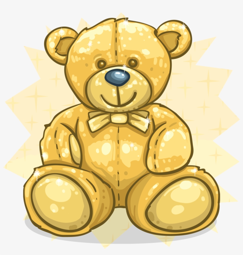 Teddy Bear Clipart Gold - Golden Teddy Bear, transparent png #1442597