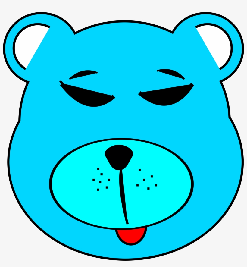 Blue Teddy Bear Clipart Bvalbp Clipart - Bear Face Clip Art, transparent png #1442753