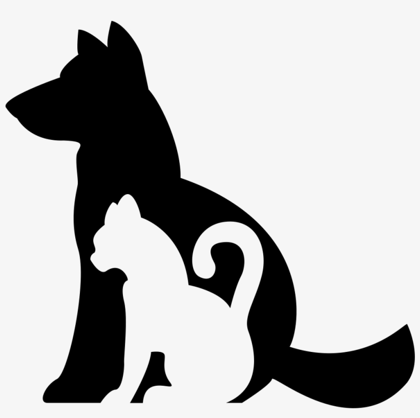 Dog And Cat Silhouettes Together Svg Png Icon Free - Dog And Cat Silhouette Png, transparent png #1442936