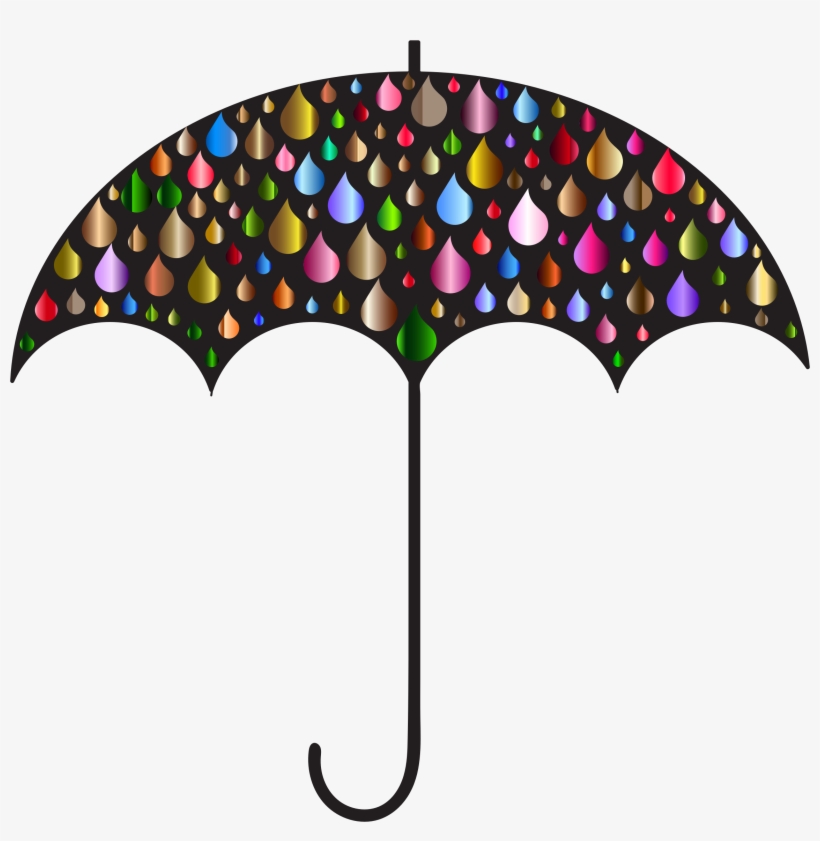 Umbrella Silhouette Clip Art At Getdrawings - Rain Drops Clipart, transparent png #1443331