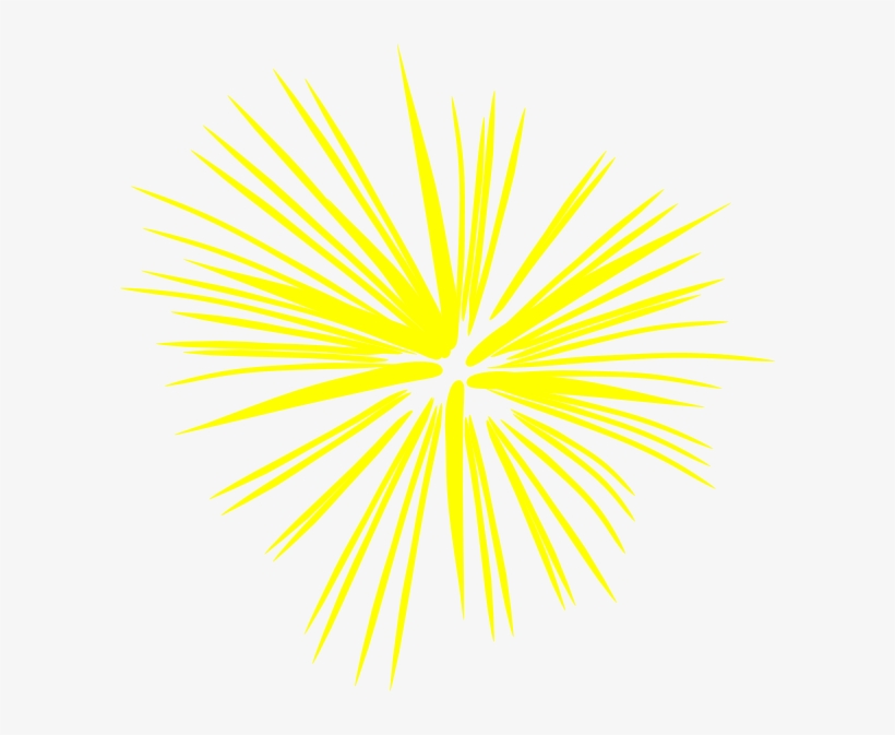 Yellow Clipart Firework - Yellow Firework Png, transparent png #1443382