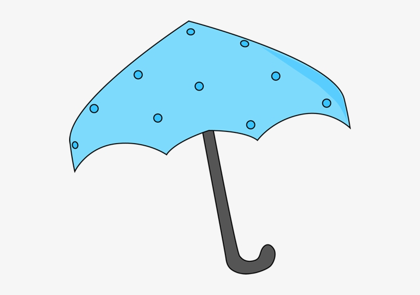 Blue Polka Dot Umbrella Clip Art - Blue Things Clip Art, transparent png #1443738