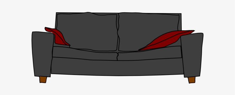 How To Set Use Gray Couch With Pillows Clipart, transparent png #1444061