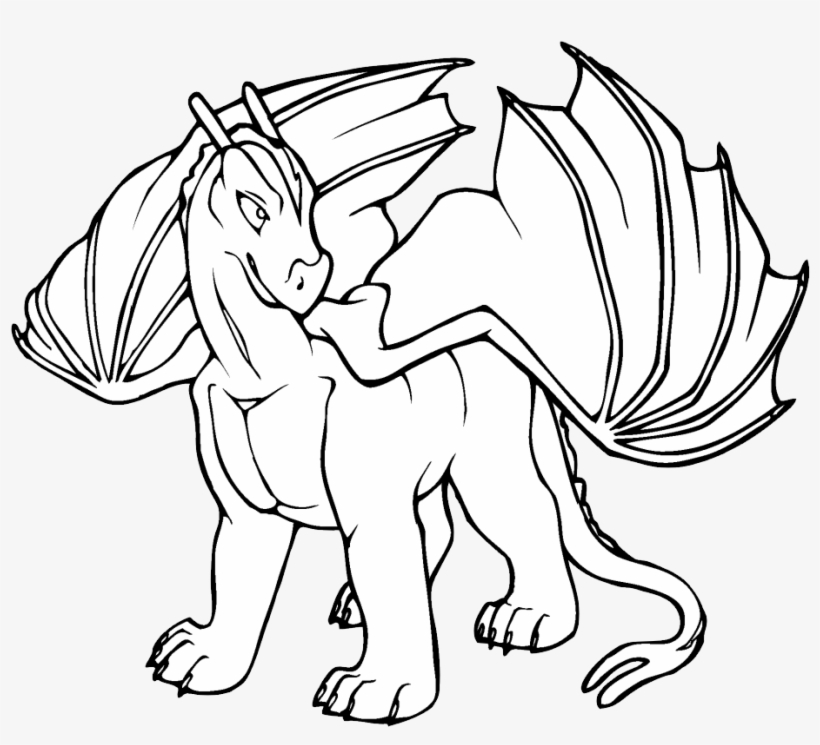 Dragon Clipart - Dragons Coloring Pages Home, transparent png #1444318