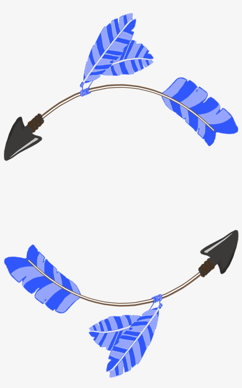 Green Feathers Tribal Arrows Crossed - Green Feathers, transparent png #1444698