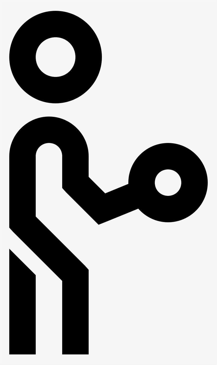 This Icon Is Depicting A Figure Lifting A Dumbbell - Biceps Curl, transparent png #1444792