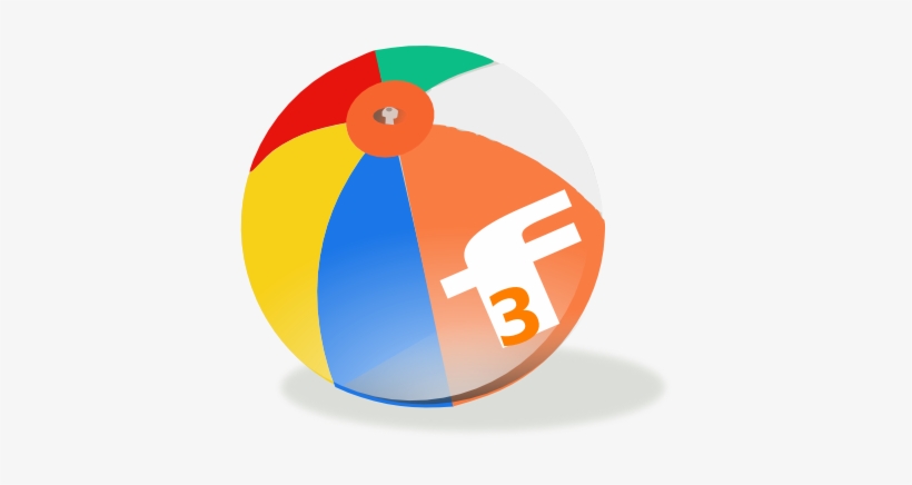 Florida Fun Find Beach Ball Logo Clip Art - Beach Ball Clip Art, transparent png #1444967