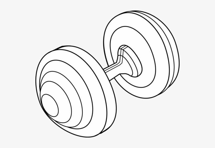Dumbbells Clipart Black And White - Barbell Clipart Black And White, transparent png #1445047