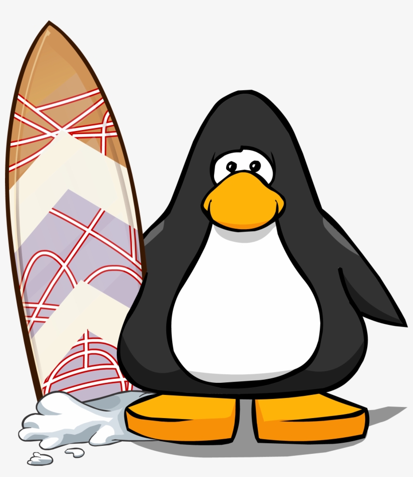 Mckenzie's Surfboard From A Player Card - Club Penguin Surfboard, transparent png #1445181