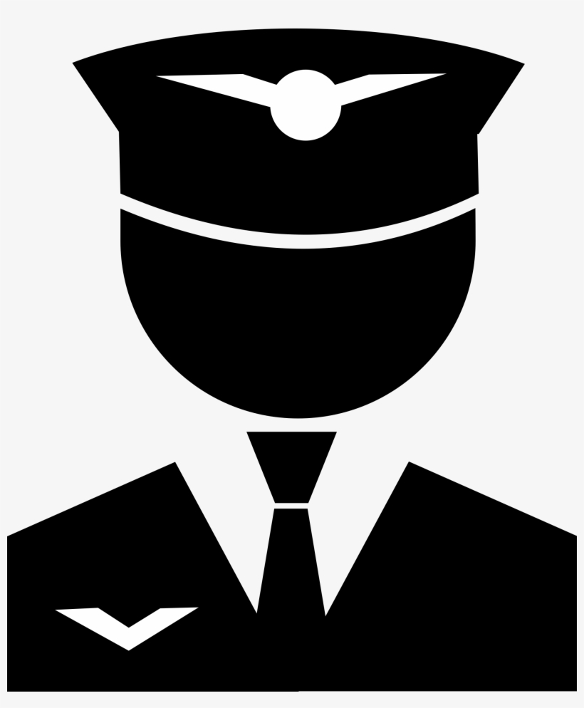 This Free Icons Png Design Of Pilot B/w, transparent png #1445283