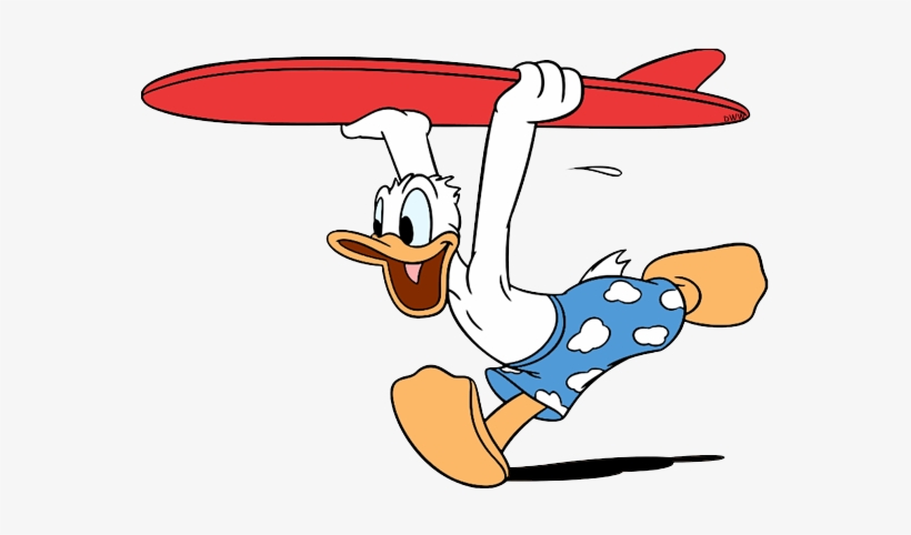 More Sports Clip Art - Donald Surf, transparent png #1445407