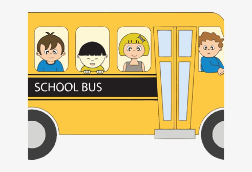 Bus Clipart Beach - School Bus Clip Art, transparent png #1445519