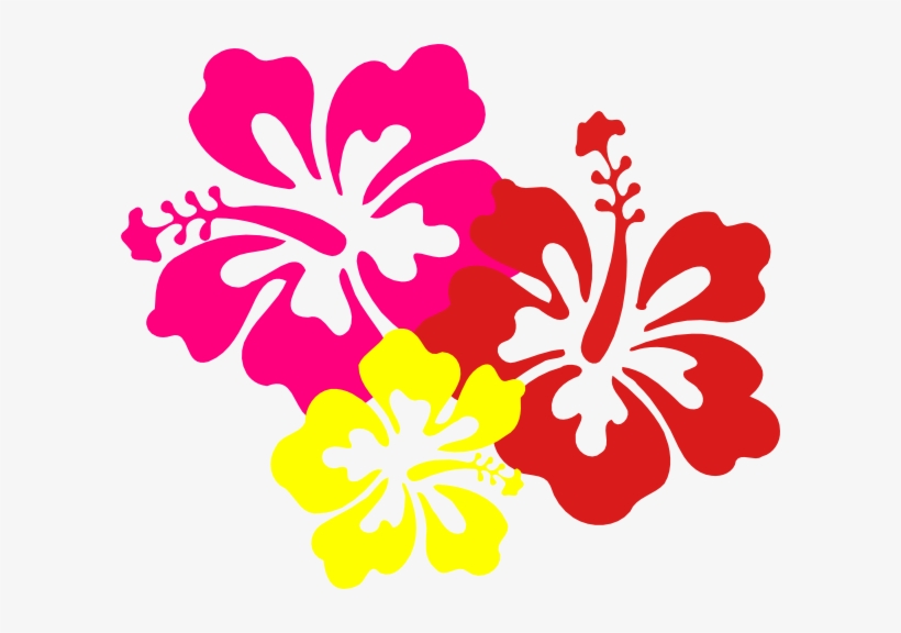 Hawaiian Flowers Png Library Download Huge - Hibiscus Clip Art, transparent png #1445597