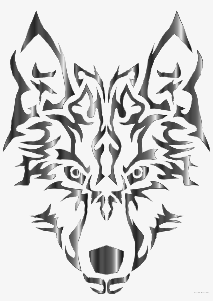 Chromatic Animal Free Black White Images Clipartblack - Wolf Clipart, transparent png #1445861