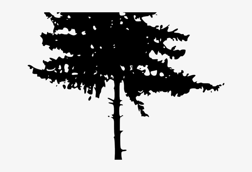 Pine Tree Clipart Transparent Background - Tree Silhouette Png, transparent png #1445895