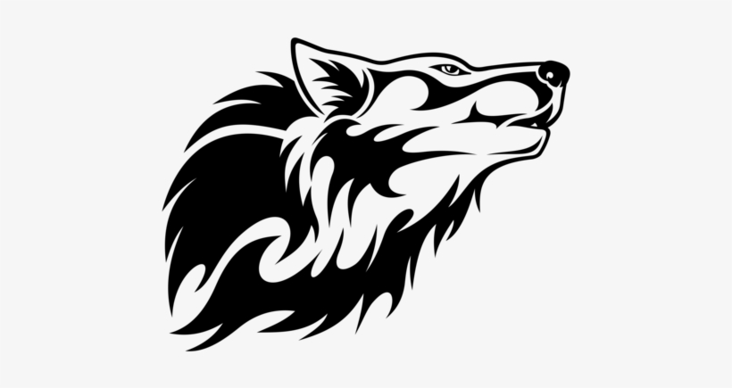 Wolf Head Vector Clipart - Cabeza De Un Lobo Tribal - Free Transparent ...