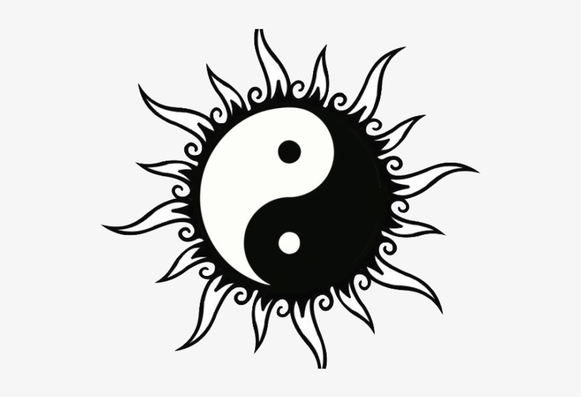 Cool Sun Drawings - Yin Yang Tattoo Png, transparent png #1445968
