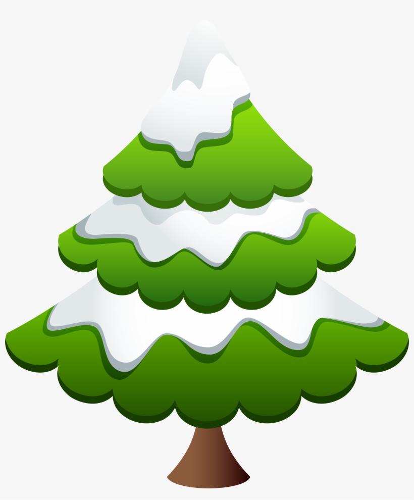 tree covered in snow clipart free