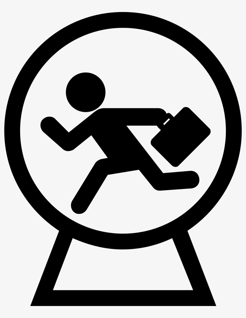 Png File Svg - Businessman Running Wheel Icon, transparent png #1446280