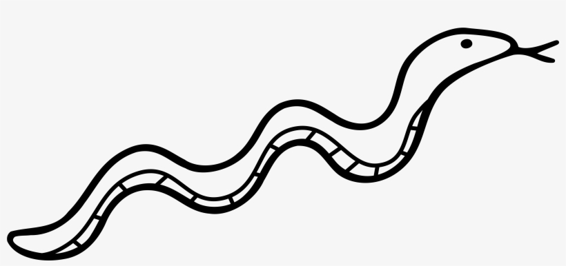 Kids Art Project Rainforest Oil Pastels Official Blog - Outline Image Of Long Snake, transparent png #1446537